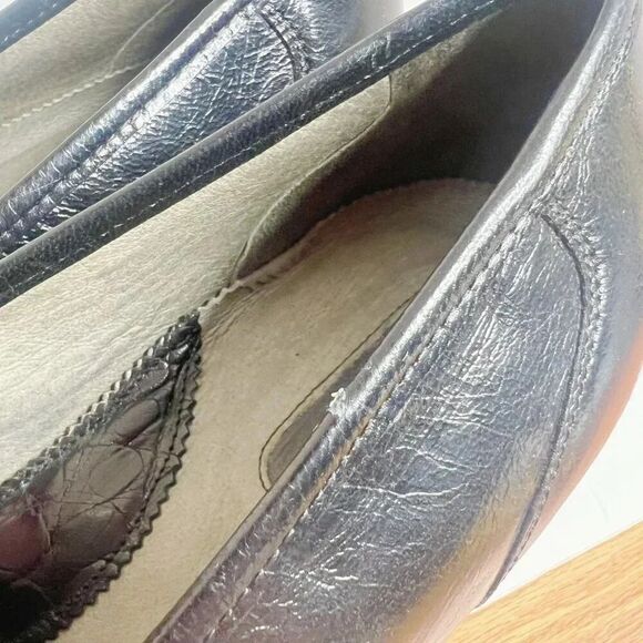 Michel Black Crocodile Leather Loafers With Tassel Size 9.5 US main image 7